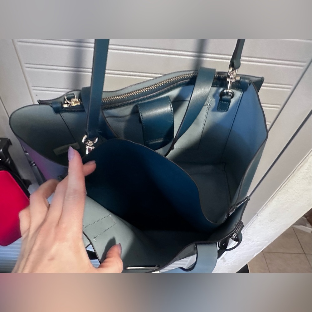 KATE SPADE Putnam Drive Nelle Convertible Work Commuter Tote Teal MSRP: $348 - Picture 14 of 16